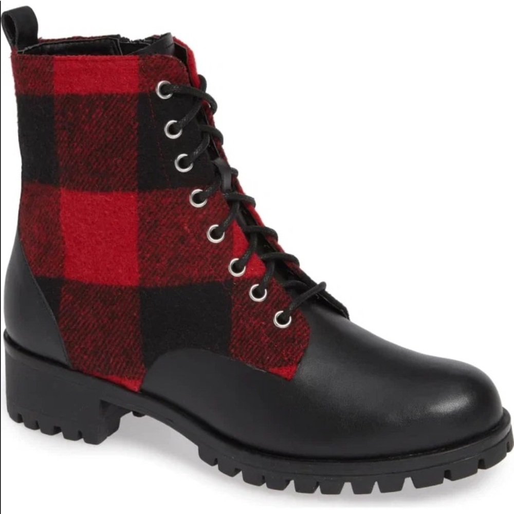 BP. Red plaid boots New in box size 5